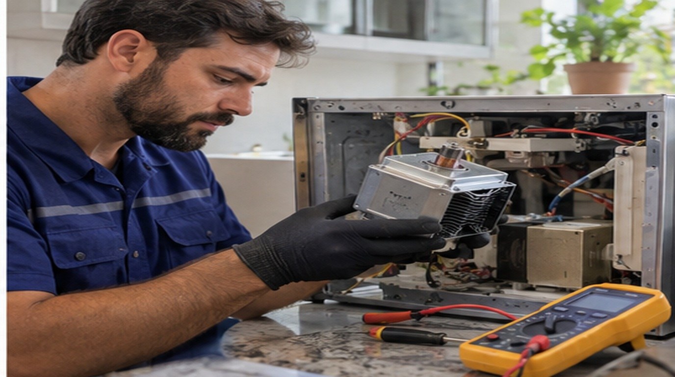 Conserto de micro-ondas em Salvador‑BA: troca do magnetron