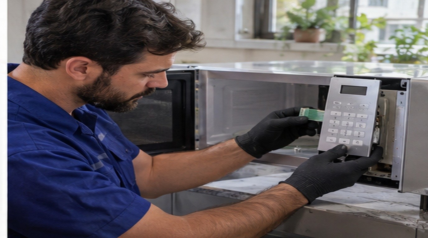 Conserto de micro-ondas em Salvador‑BA: troca da membrana e do painel
